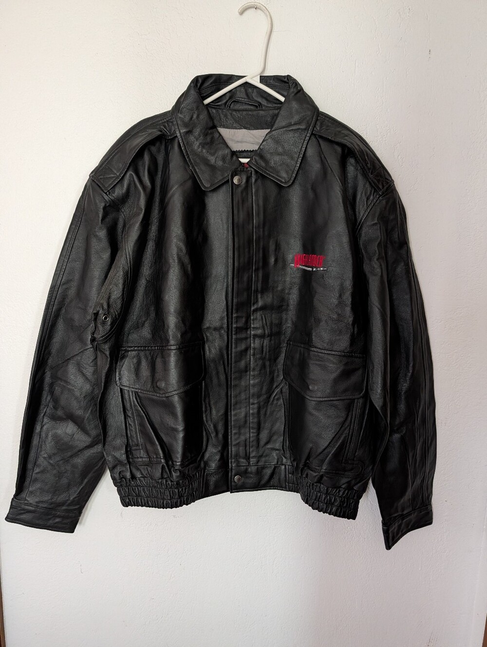 Vintage Highlander There Can Only Be One Black Leather Jacket XL